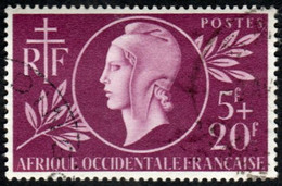 Détail De La Série Entraide Française Obl. Afrique Occidentale N° 1 - Marianne De Dulac - 1944 Entraide Française