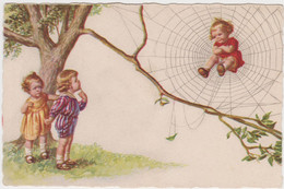 Wally Fialkowska Enfant Kids Enfants Spider Web  Old PC. Cpa. 1926 - Fialkowska, Wally