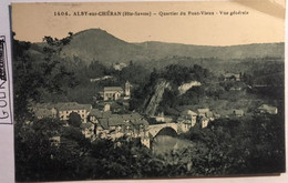 Cpa, 74 Haute-Savoie, ALBY Sur CHERAN Quartier Du Pont-Vieux Vue Générale, éd Grimal, Non écrite - Alby-sur-Cheran