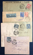 Tunisie, Lot De 5 Enveloppes Diverses (B4141) - Covers & Documents