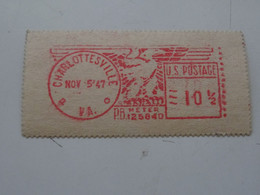 CHARLOTTESVILLE ETATS-UNIS  Vignette Distributeur 1947 - Sonstige & Ohne Zuordnung
