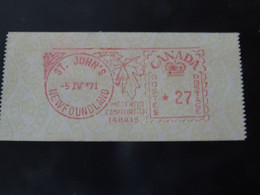 Saint JOHN S CANADA   Vignette Distributeur 1971 - Stamped Labels (ATM) - Stic'n'Tic