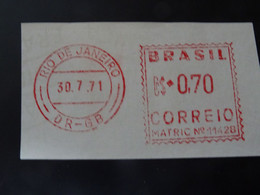 RIO DE JANEREIRO   BRESIL Vignette Distributeur 1971 - Autres & Non Classés