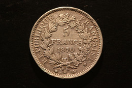 France - 5 Francs Hercule 1870 A Paris 8429 - 1870-1871 Regering Van Nationale Verdediging