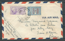 SYRIE 1945 N° PA 119 & 295 A Surch. Cc & Z Obl. S/Lettre Par Avion Pour La France Rare - Briefe U. Dokumente