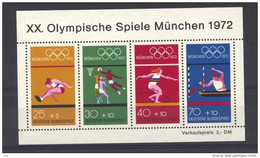 Allemagne  -  RFA  -  Blocs  -  1972  :  Yv  7  **  JO Munich - 1959-1980