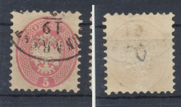 Romania 1864 Austria Post In Levant 5 Kreuzer Stamp With Bukarest Rekomandirt Cancellation Applied At Bucuresti - Occupations