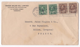 Enveloppe 1948 . Toronto Canada Pour M. Jules Plagnes à Millau Aveyron - Brieven En Documenten