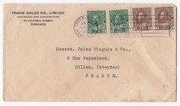 Enveloppe 1948 . Toronto Canada Pour M. Jules Plagnes à Millau Aveyron - Lettres & Documents