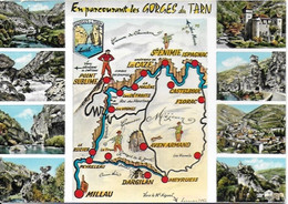 En Parcourant Les Gorges Du Tarn. -  Multi Vues -  Cachet De La Poste 1963 - Autres & Non Classés