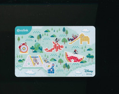Singapore Travel Transport Card Subway Train Bus Ticket Ezlink Used Disney Characters - Wereld