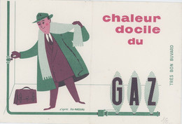 BUVARD - CHALEUR DOCILE DU GAZ - D'APRES FIX-MASSEAU - Electricité & Gaz