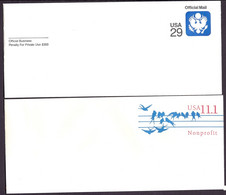USA - Pre-stamped Envelopes + Aerogramme, Lot Mint - Sonstige & Ohne Zuordnung