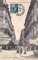 CPA - FRANCE - 34 - BEZIERS - Rue De La République - Magasins Modernes - Beziers