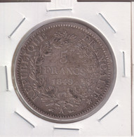 France 5 Francs 1849 Km#756 - 5 Francs