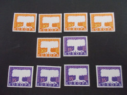 SAAR  -  N°  384 /385  Lot De 5 Series    Année  1957    Neufs Sans Chanieres  Voir Photo - 1957