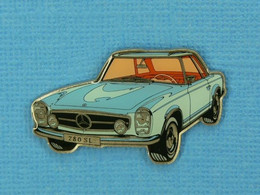 1 PIN'S //  ** MERCEDES 280 SL 170ch / 1971 / BLEUE ** . (Made In Germany) - Mercedes