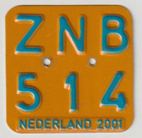 License Plate-nummerplaat-Nummernschild Moped-wheelchair Nederland-the Netherlands 2001 - Number Plates