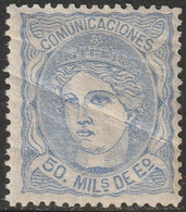 Spain 1870 Sc 166 Espana Ed 107 MLH* Large Creases - Ungebraucht