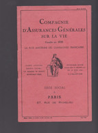 Compagnie D'assurances Générales Sur La Vie Paris;  Carnet De Cotisation Avec Quelques Vignettes - Covers & Documents