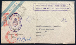 Argentine, Griffe Correspondencia Diplomatica Sur Enveloppe Pour La France 14.VIII.1967 - (B4180) - Lettres & Documents