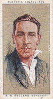 32 A Wellard, Somerset - Cricketers 1934  - Players Original Cigarette Card - Sport - Player's