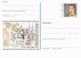 SINDELFINGEN PHILATELIC EXHIBITION, PAINTING, PC STATIONERY, ENTIER POSTAL, 1996, GERMANY - Postcards - Mint