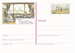 KOLN PHILATELIC EXHIBITION, TRAIN, PAINTING, PC STATIONERY, ENTIER POSTAL, 1985, GERMANY - Postcards - Mint