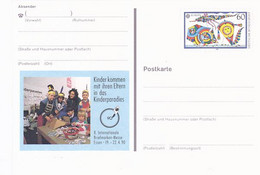 ESSEN PHILATELIC EXHIBITION, EUROPA CEPT- KITES, PC STATIONERY, ENTIER POSTAL, 1990, GERMANY - Cartes Postales - Neuves