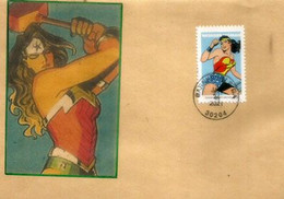 USA. Wonder Woman Superhero, On Letters (2) - Lettres & Documents