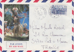 Lettre Par Avion Illustrée (Danse Et Plage à Cocotiers) Obl. Poste Aux Armées Le 16/5/87 Sur TP Europa 2471 - Covers & Documents