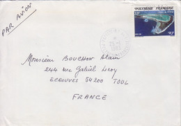 Lettre Par Avion Obl. Papeete RP An 1 Le 25/1/83 Sur N° 187 (Atoll De Tupai) - Covers & Documents