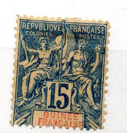 GUINEE --1892--Colonies Française  15c - N° 6  NEUF--gomme D'origine Avec Trace De Charnière ..cote  17€ .....à Saisir - Unused Stamps