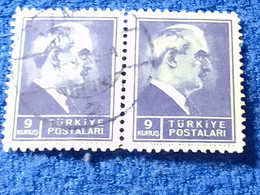 TÜRKİYE- 1942-     9K  PRESİDENT İNÖNÜ DAMGALI - Oblitérés