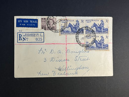 (4 N 42) OLDER - Australia - 1949 - Registered Cover Posted From Melbourne To New Zealand (1 Cover) - Lettres & Documents