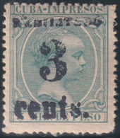 1899-647 CUBA USA OCCUPATION 1899 PUERTO PRINCIPE. 5ª ISSUE. 3c S. 3ml. FORGUERY. - Other & Unclassified