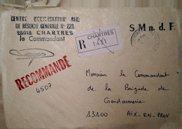 H 13  Lettre Chartres Air - Militärische Luftpost