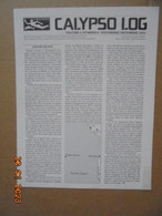 Cousteau Society Bulletin Et Affiche En Anglais : Calypso Log, Volume 3, Number 6 (November - December 1976) - Im Freien