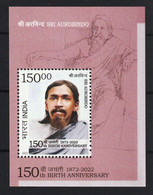 India 2022 150th. Anniversary Of Sri Aurobindo Miniature Sheet MS MNH - Altri & Non Classificati