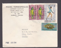 Burundi. Poissons, Fish, Pez  Et Jeux Olympiques, Olympic Games, Juegos Olympicos - Covers & Documents