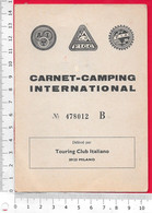 CARNET CAMPING INTERNATIONAL - TOURING CLUB ITALIANO MILANO 1976 - Camping