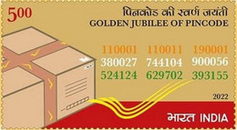 India 2022 Golden Jubilee Of Pin Code MNH As Per Scan - Andere & Zonder Classificatie