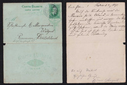 Brazil Brasil 1892 CB 16 200R Stationery Letter Card BAHIA X WOLGAST Perf. 11 ½ - Covers & Documents