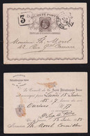 Brazil Brasil 1885 BP 11 20R Dom Pedro Stationery Card Used Private Imprint Societe Phianthropique Suisse Switzerland - Covers & Documents