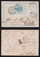 Brazil Brasil 1886 BP 13 R 50R Dom Pedro Stationery Answer Resposta Card CAMPINAS X RIO DE JANEIRO - Brieven En Documenten