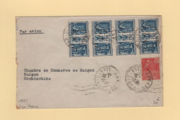 Ligne Nogues - 29-8-1931 - Destination Saigon Cochinchine - Paris - Arrivee Le 13-9-1931 - Par Avion - 1927-1959 Covers & Documents