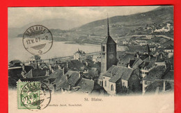 ZUJ-15  St.-Blaise .  Circulé S907 Cachet Frontal - Saint-Blaise