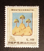 Francobolli San Marino Stemmi Montecerreto 10L 1968 - Gebruikt