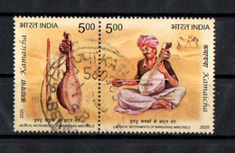 India - 2020  - Musical Instruments Of Wandering Ministrels- Setenant  - Used. Condition As Per Scan. - Gebruikt