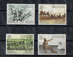 India - 2019 -  Indians In World War I - Major Battle Theatres - Set   - Used. - Gebruikt